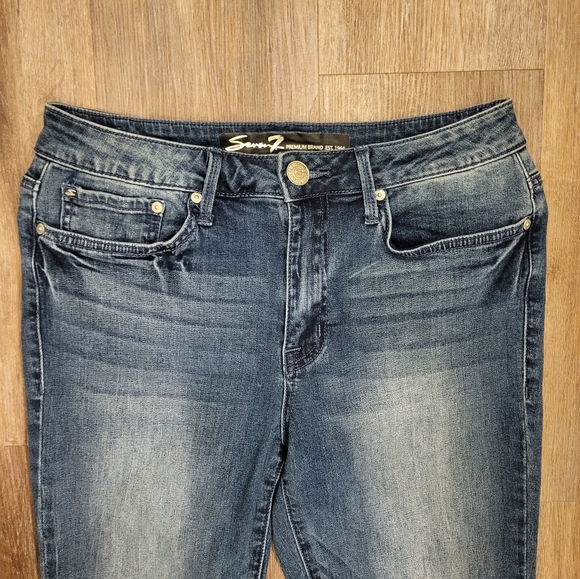 Seven 7 Reeves NWOT Mid Rise Micro Boot Ankle Jeans Ladies Grommets Size 8 - Picture 6 of 14
